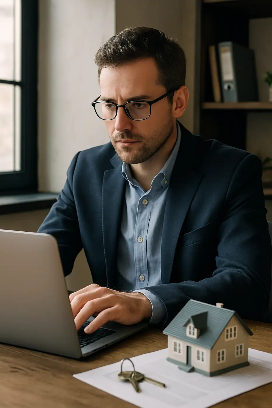 Expert réalisant une expertise préalable et analysant des contrats d'assurance